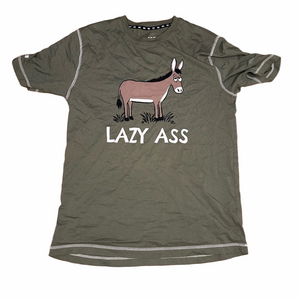 Lazy One Lazy Ass Green Top, Size Medium